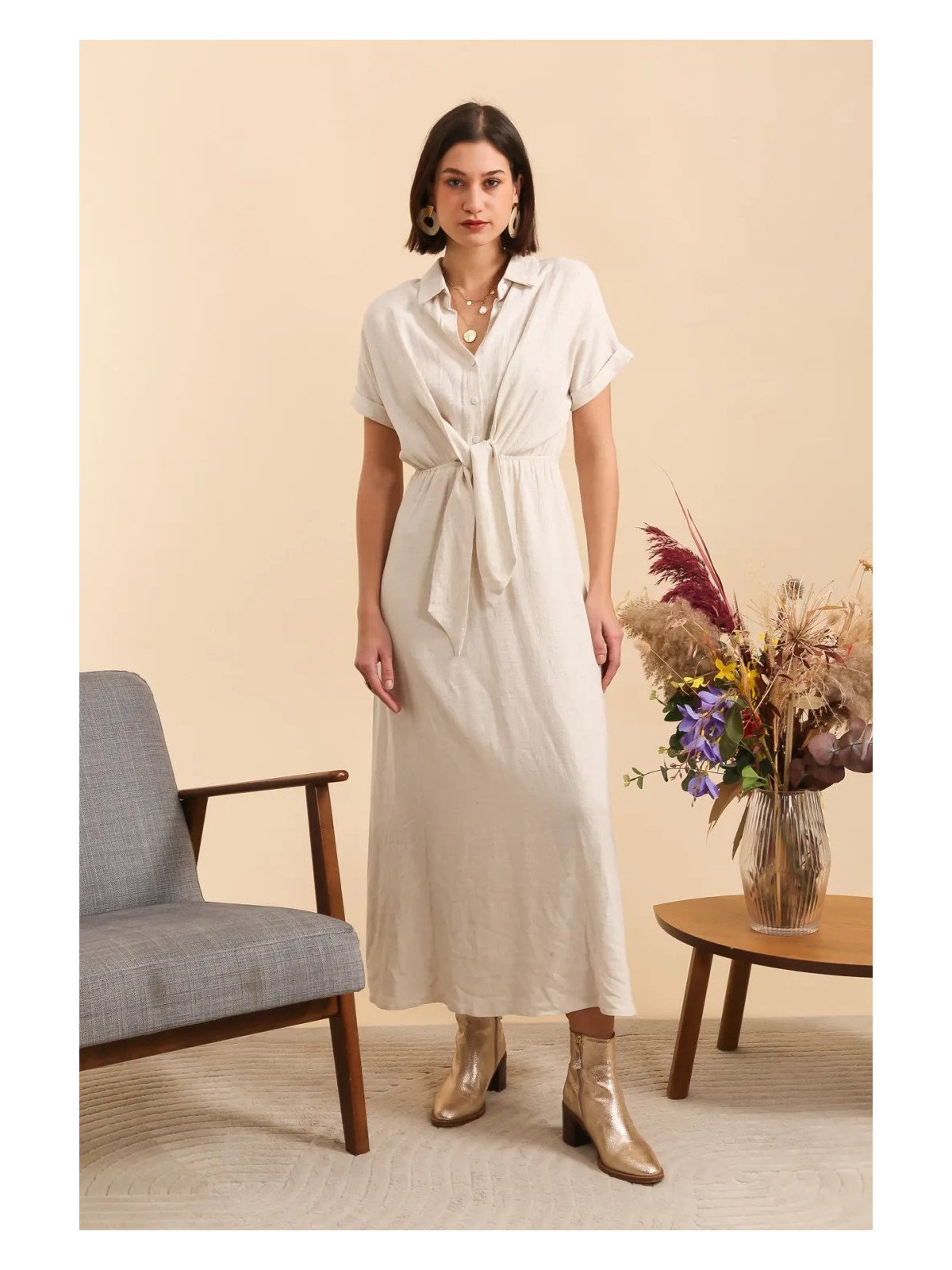 LONG SHIRT DRESS