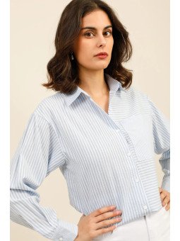 Women's Loose Fit Shirt with Chest Pocket