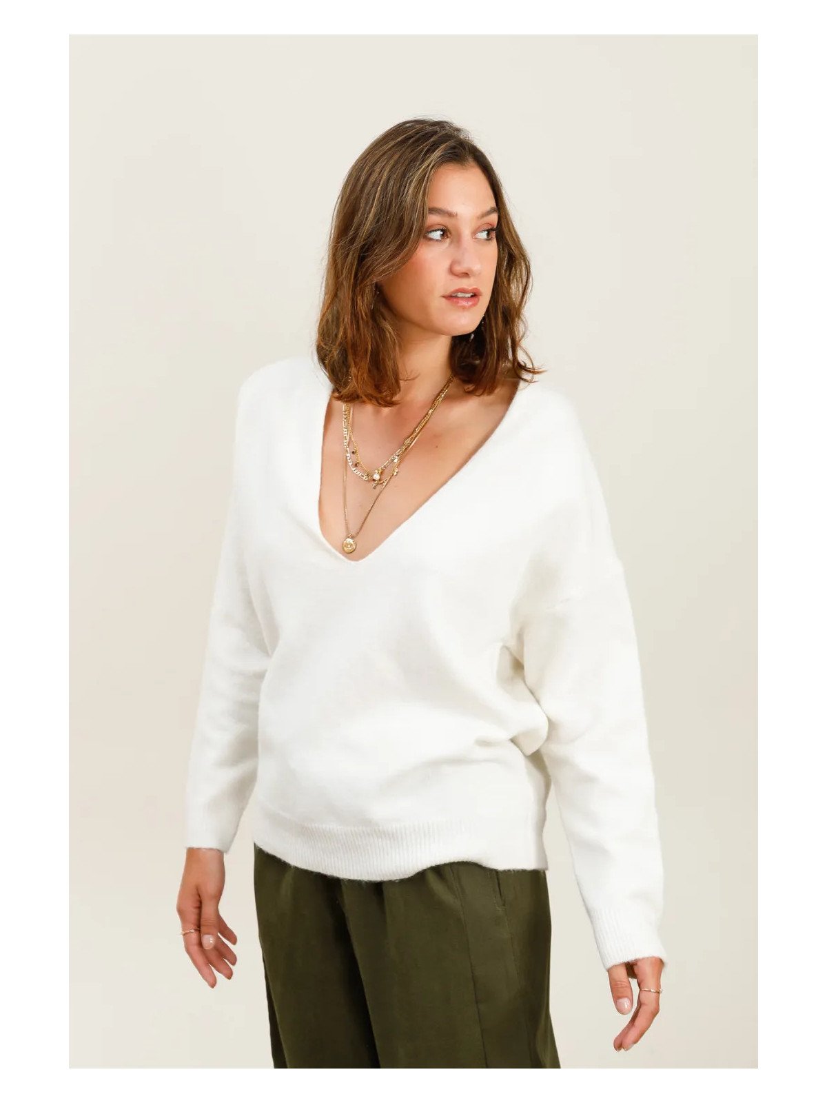 Pull col V oversize