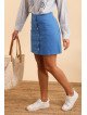High-waisted mini skirt