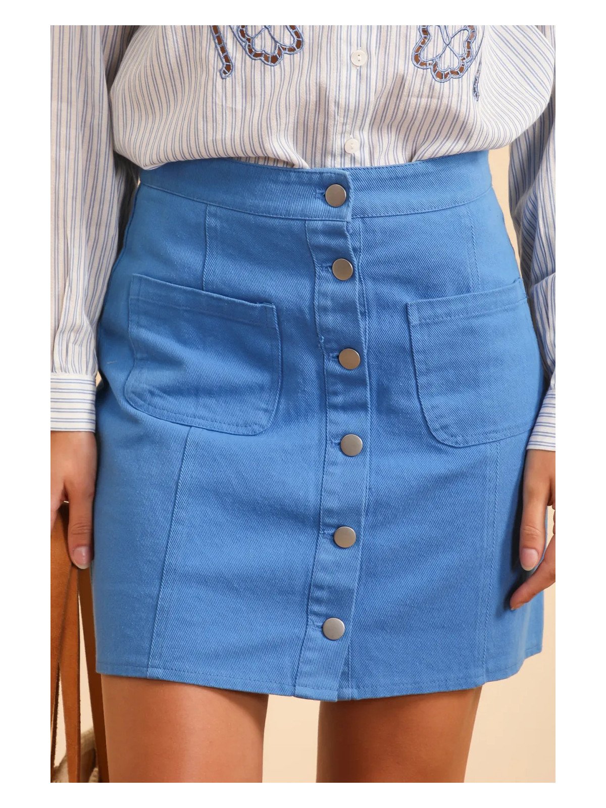 Jupe courte taille haute