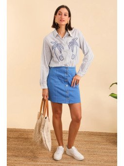 Jupe courte taille haute