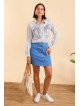 High-waisted mini skirt
