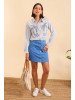 High-waisted mini skirt