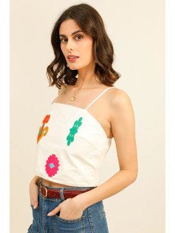 Short strappy top