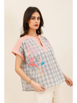 Embroidered Flowy