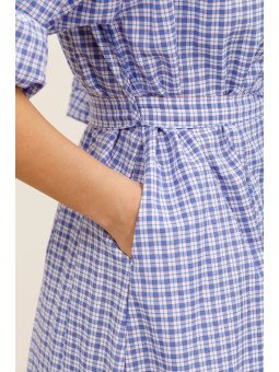Robe midi ceinturée femme