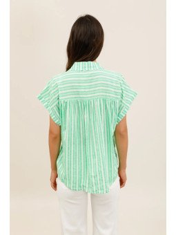 Chemise fluide à manches courtes coupe ample