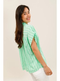 Chemise fluide à manches courtes coupe ample