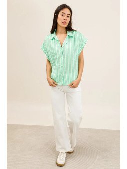 Chemise fluide à manches courtes coupe ample