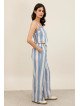 Women's wide-leg trousers with elasticated waist and drawstring