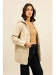 Damen-Parka in mittlerer Länge mit Kapuze und Taschen