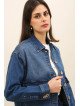 Veste en jean femme à poches plaquées