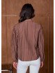 Blouse Femme Manches Bouffantes et Col Montant