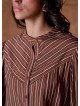 Blouse Femme Manches Bouffantes et Col Montant