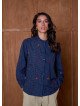 Chemise Femme Col Volanté et Manches Longues