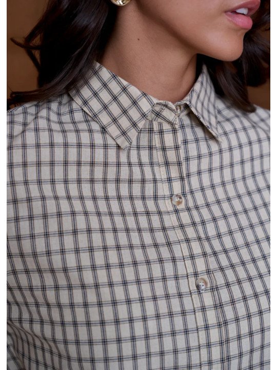 Chemise Femme Coupe Droite à Col Classique