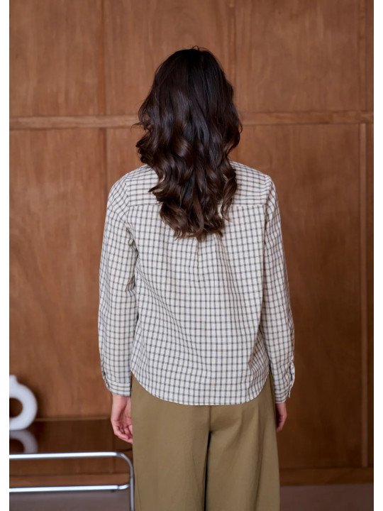 Chemise Femme Coupe Droite à Col Classique