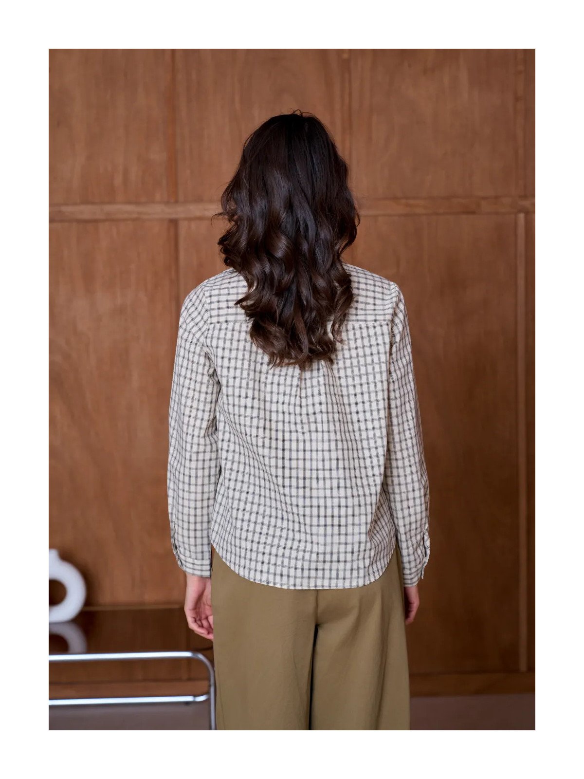 Chemise Femme Coupe Droite à Col Classique