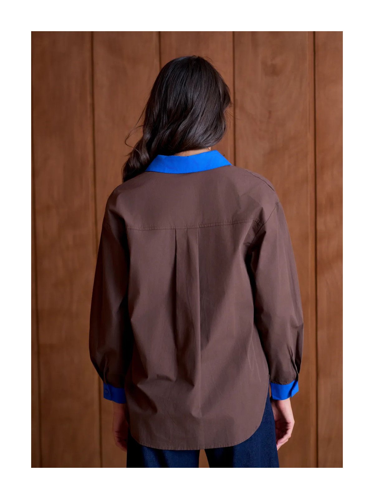 Chemise oversize femme brodée « amour »