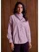 Women's loose-fitting shirt with embroidered scarf