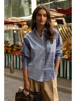 Chemise femme à poche poitrine