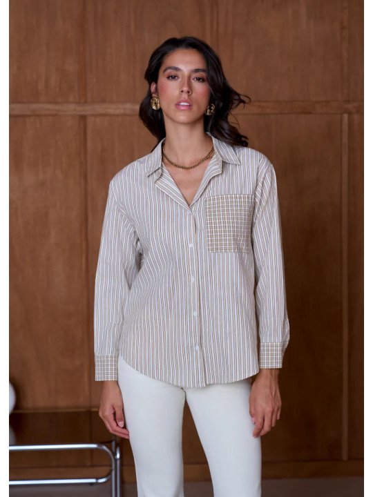 Chemise femme oversize 100 % coton