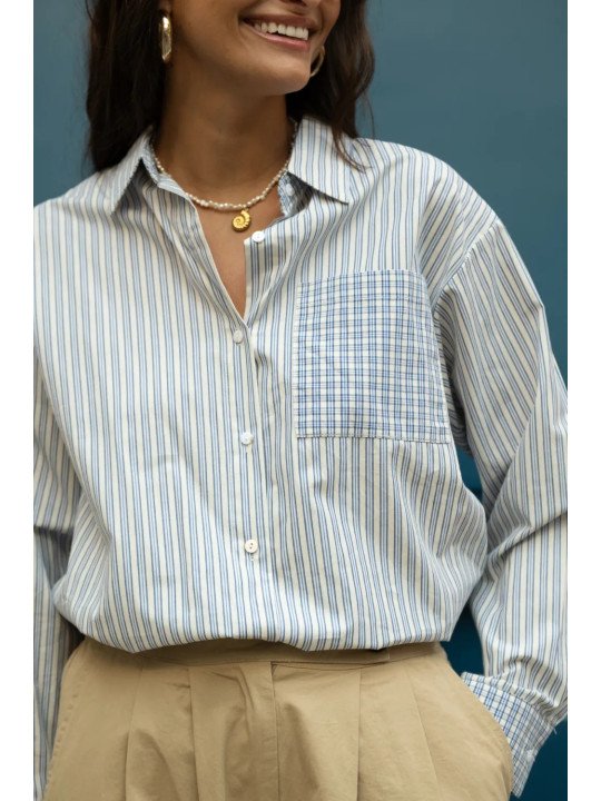 Chemise femme oversize 100 % coton