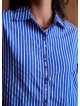 Chemise femme ample à détails brodés