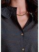 Chemise femme à col volanté et manches longues