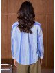 Women's loose-fitting shirt with classic collar and long sleeves