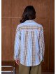 Women's Loose Fit Shirt with Frayed Panels