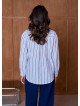 Chemise Femme Ample à Col Contrastant