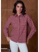Chemise Femme Texturée à Coupe Droite
