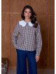 Chemise Femme à Grand Col Festonné