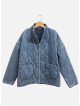 Gesteppte Jeansjacke für Damen mit Stehkragen