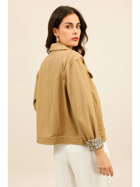 VESTE COURTE STYLE SAHARIENNE