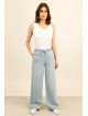 Pantalon large 100 % lyocell femme