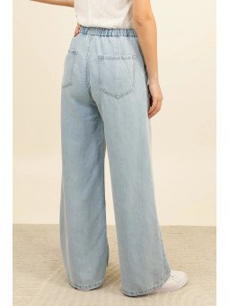 Pantalon large 100 % lyocell femme