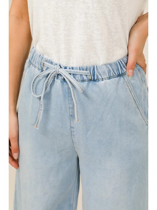 Pantalon large 100 % lyocell femme