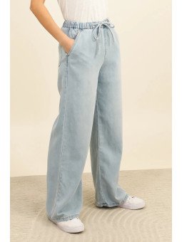 Pantalon large 100 % lyocell femme