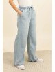 Pantalon large 100 % lyocell femme