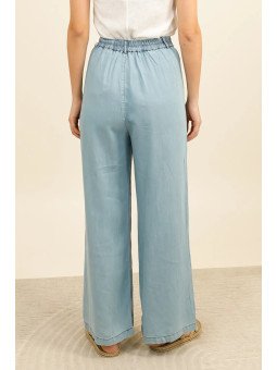 Pantalon large 100 % lyocell femme