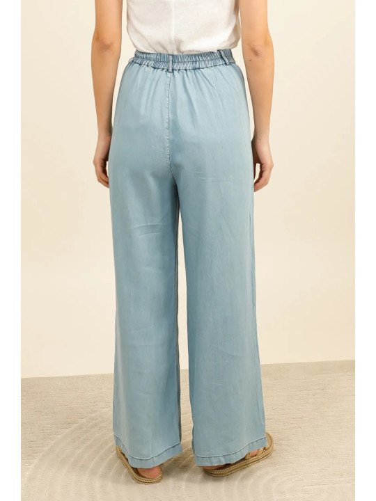 Pantalon large 100 % lyocell femme