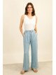 Pantalon large 100 % lyocell femme