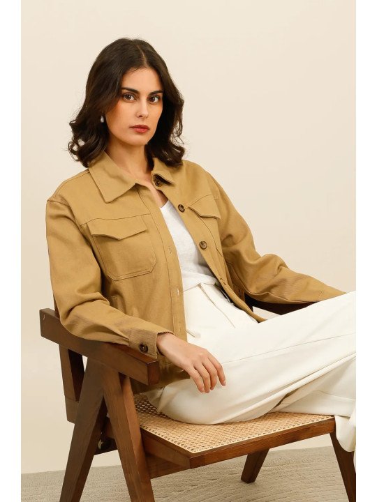 VESTE COURTE STYLE SAHARIENNE
