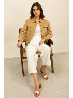 VESTE COURTE STYLE SAHARIENNE