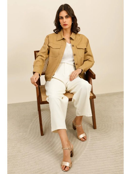 VESTE COURTE STYLE SAHARIENNE