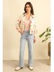 Damenjeans mit hohem Bund und weitem Bein