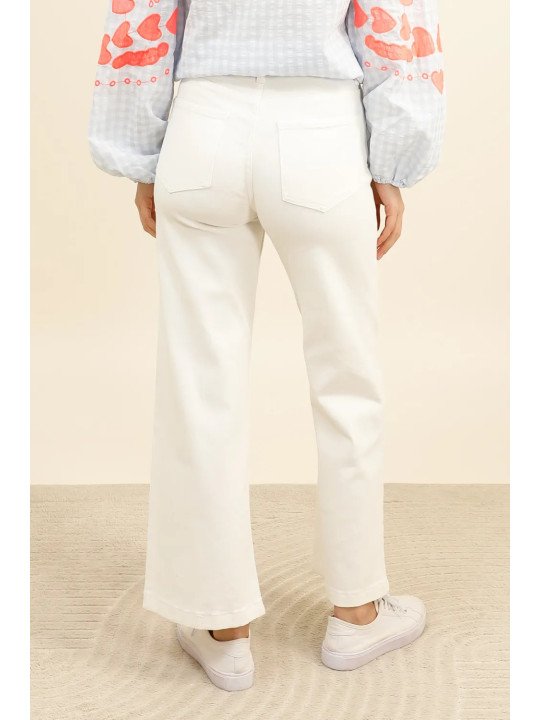 Jean femme taille haute coupe large